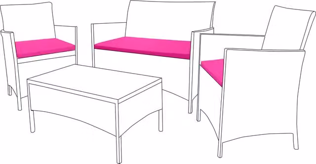Gardenista 3-Piece Pink Water-Resistant Polyester Garden Rattan Chair Cushion Set