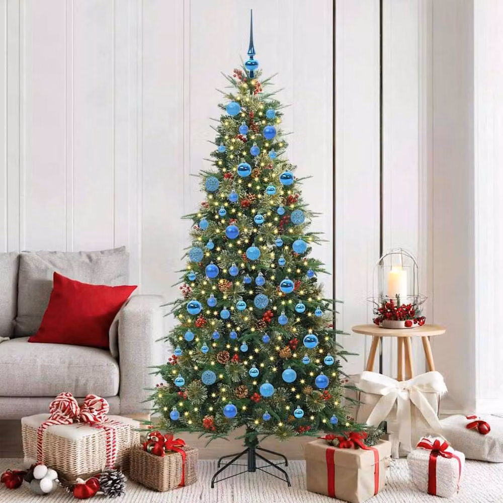 Berkfield Home Elegant Artificial Hinged Christmas Tree, Green, Height: 180 cm – 2