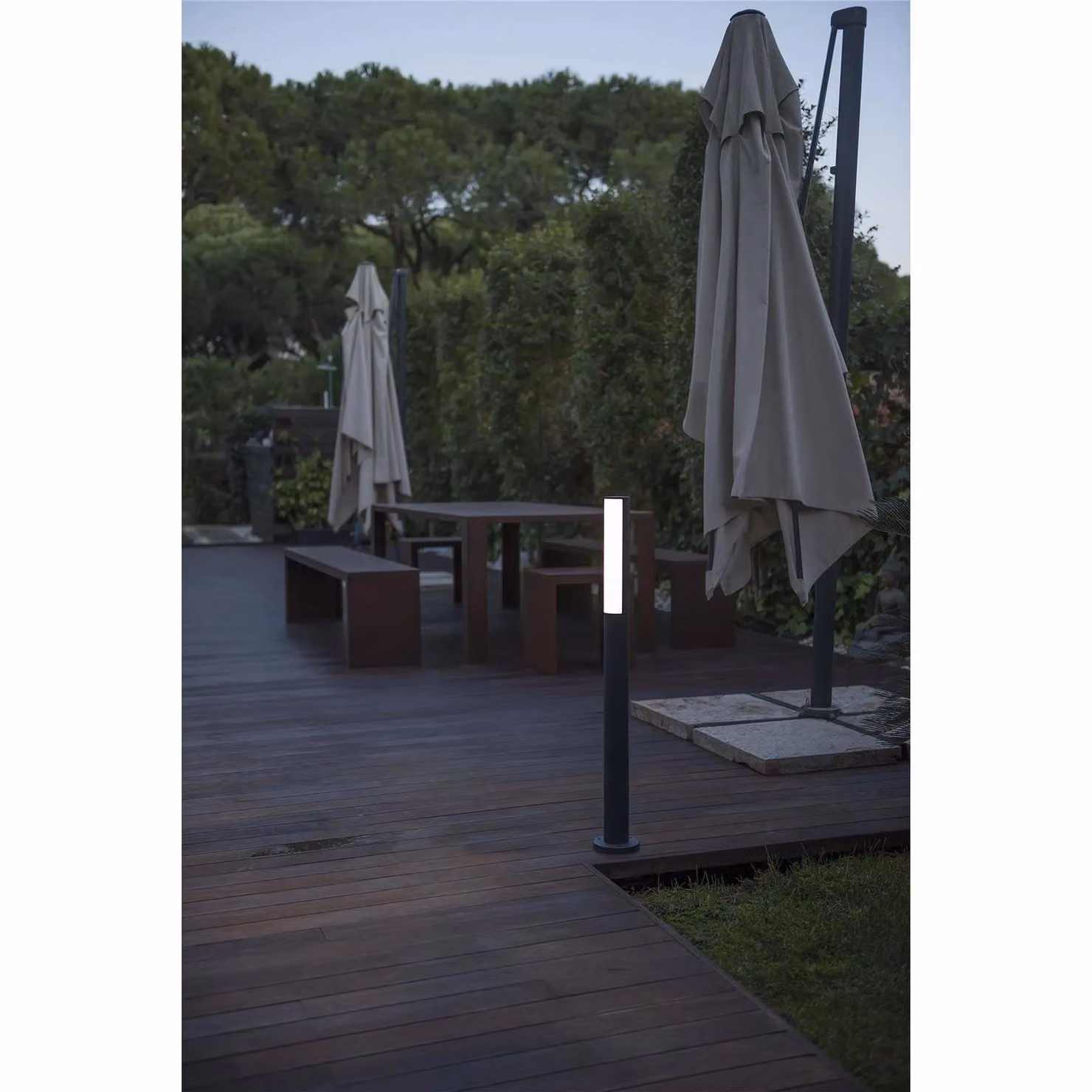 Netlighting Beret LED Outdoor Tall Bollard Light in Dark Grey, IP54 Rated – 2