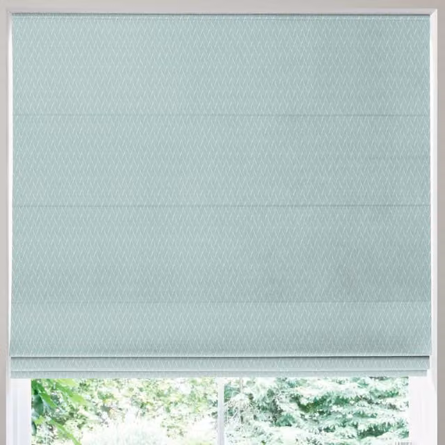 Simply Collection Blackout Roman Blind in Blue Turquoise Plain Textile