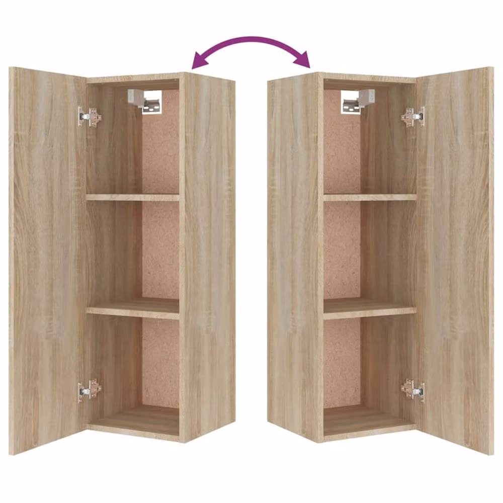 Berkfield Home 4 Piece Sonoma Oak TV Cabinet Set in Light Oak – 4