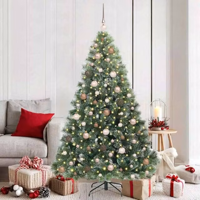 Berkfield Home Artificial Green Christmas Tree with 300 LEDs, Height: 180 cm – 1