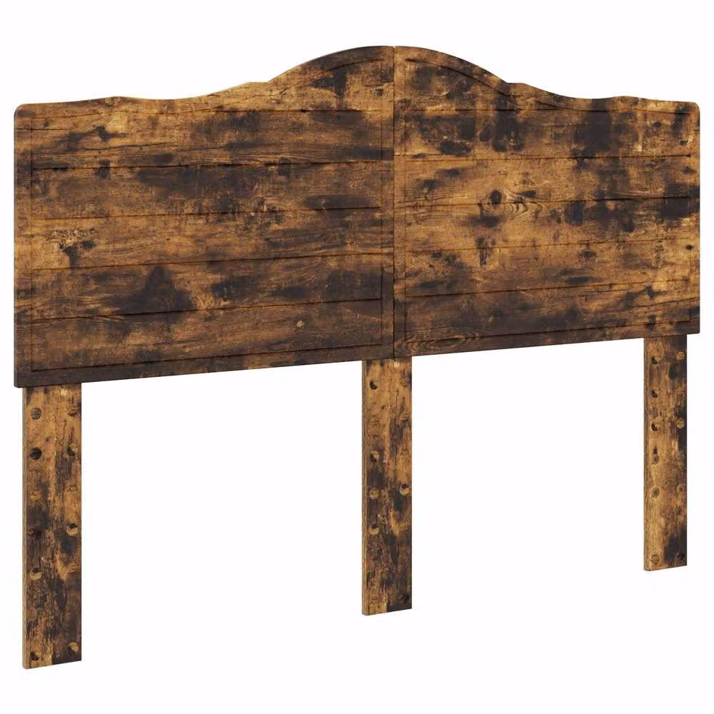 Berkfield Home Modern Bed Frame in Smoked Oak and Brown Solid Pine Wood, W: 140 cm, L: 200 cm – 3