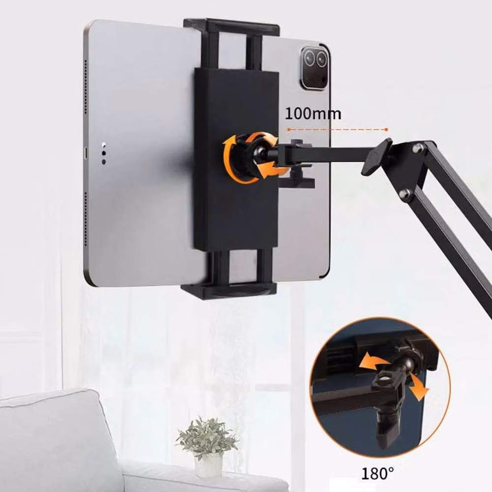 NESTLUNE 360 Degree Lazy Phone and Tablet Holder Bed Desk Stand Mount, Black – 4