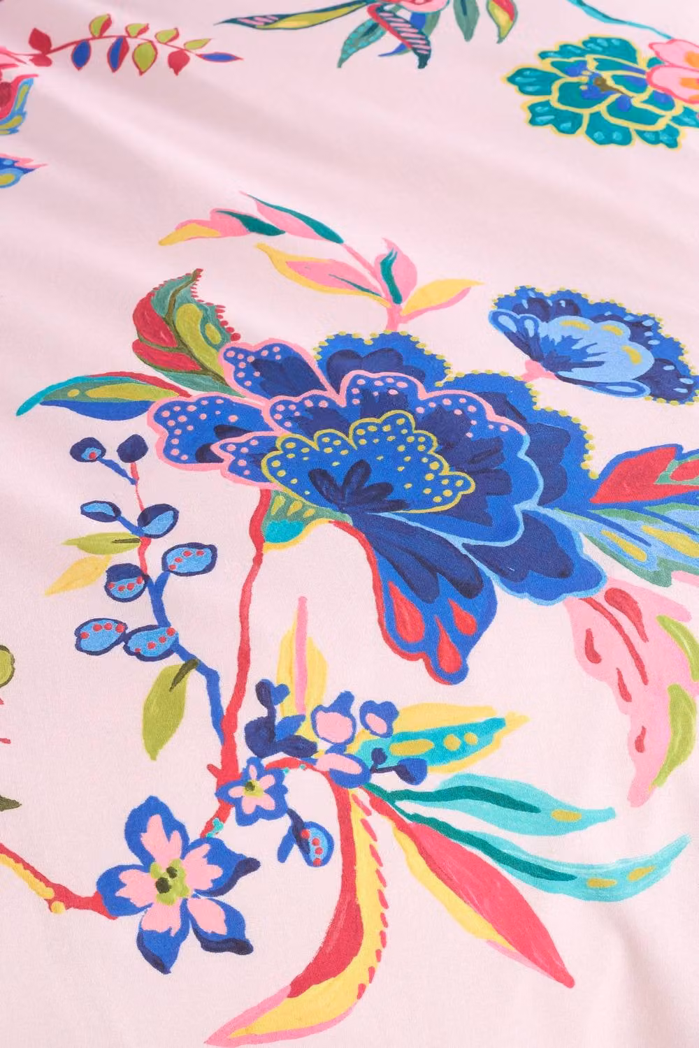 Sophie Robinson Flourish Floral 100% Cotton Reversible Duvet Cover Set in Pink, Blue and Yellow, W: 180 cm, H: 200 cm – 2