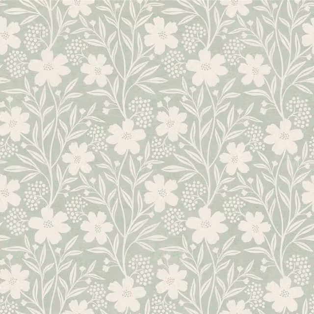 Arthouse Berry Floral Botanical Wallpaper in Green
