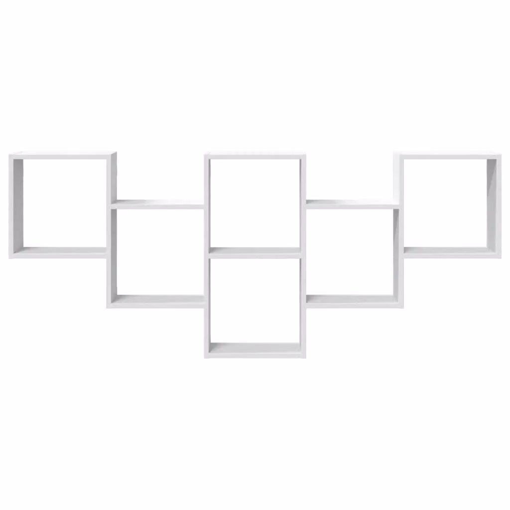 Berkfield Home Wall Mounted Shelf in White, W/D/H: 159 x 18 x 66 cm – 2