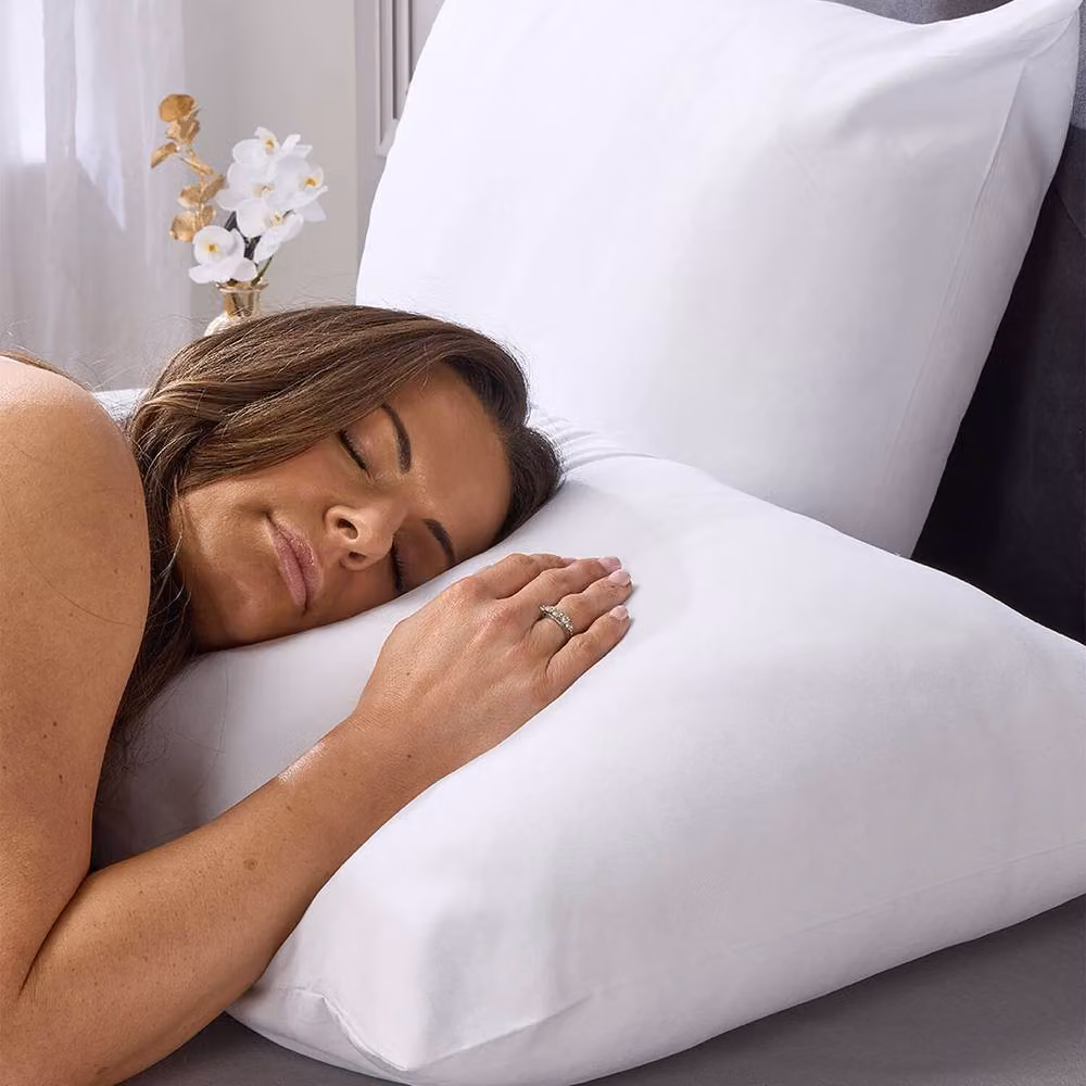 Coopers of Stortford Pair of Firm Orthopaedic Memory Foam Pillows, Hypoallergenic, White – 2