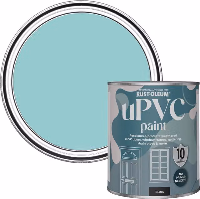 Rust-Oleum Gloss Finish UPVC Paint in Petrol Blue 0.75 l