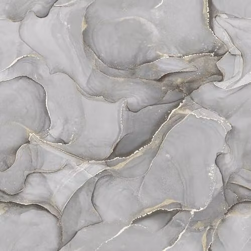 Muriva Elysian Marble Effect Luxury Wallpaper in Black, Grey and Gold