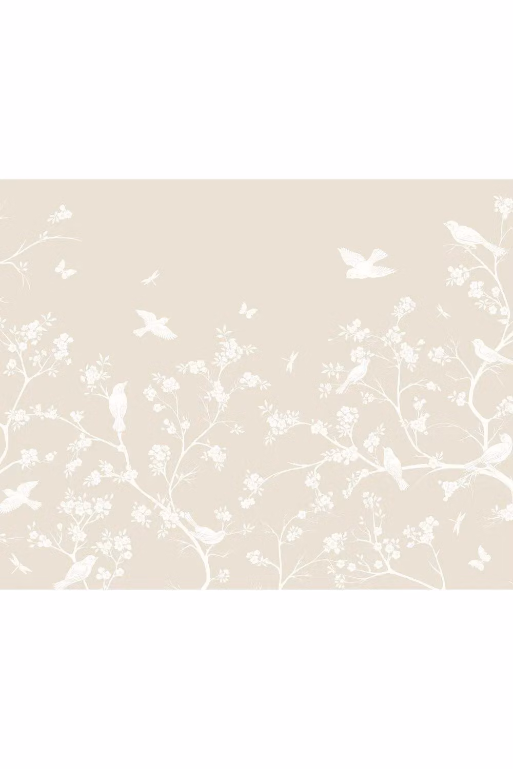 Origin Murals Blossom Trail Floral Wall Mural in Beige, W: 300 cm, H: 240 cm – 2