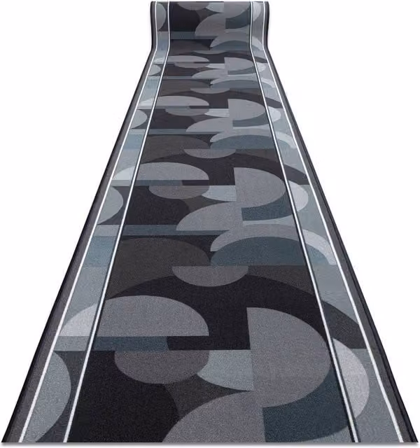 RugsX Malis Anti-Slip Grey Runner, W: 100 cm, L: 220 cm