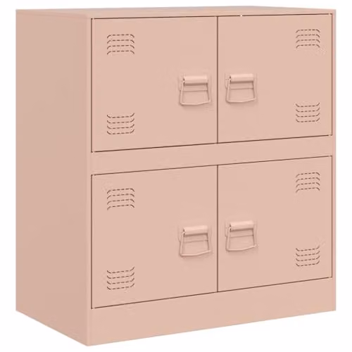 vidaXL Modern Pink Metal Sideboard W/D/H: 67 x 39 x 73 cm