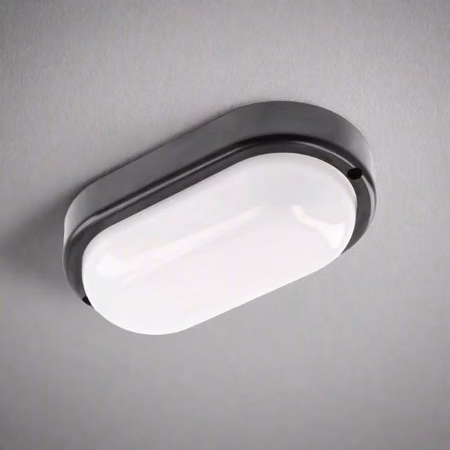 CGC Lighting Kodo Black Oval LED Surface Mount Ceiling and Wall Light, 8W, 720lm, 4000K