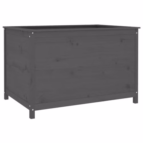 vidaXL Grey Solid Pine Wood Raised Garden Bed W/D/H: 119.5 x 82.5 x 78 cm – 1