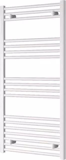 Bathroom Kingdom Capo White Straight Heated Towel Rail W: 120 cm, D: 60 cm