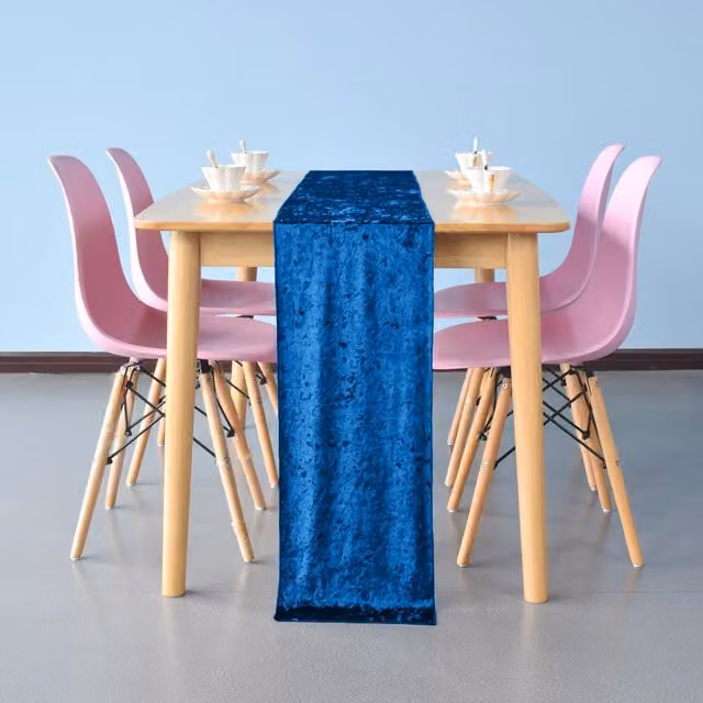 Trimming Shop Royal Blue Diamond Velvet Table Runner