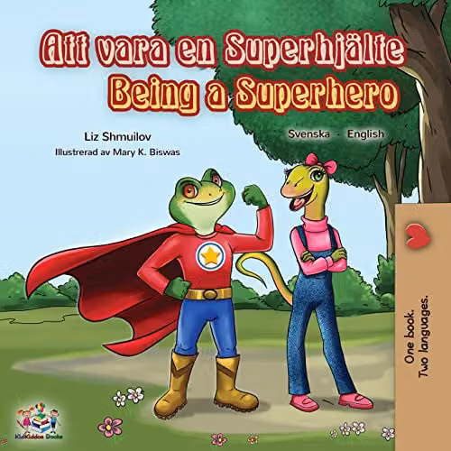 Being a Superhero Swedish English Bilingual Book by Kidkiddos Books, Multicolour, W: 21.59 cm