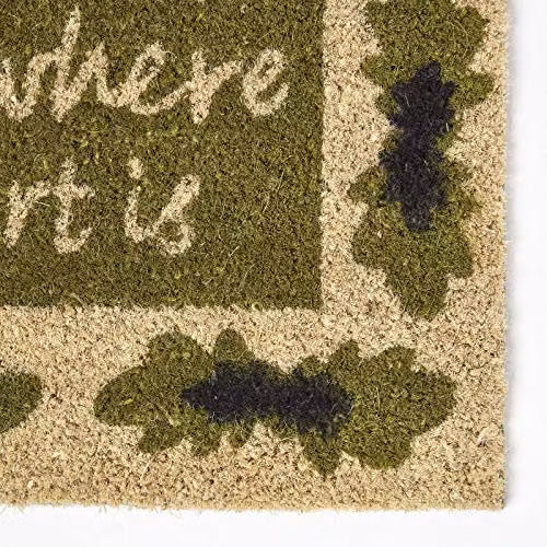 Homescapes Green Coir and PVC Rectangular Doormat, W/D/H: 70 x 40 x 2 cm – 2