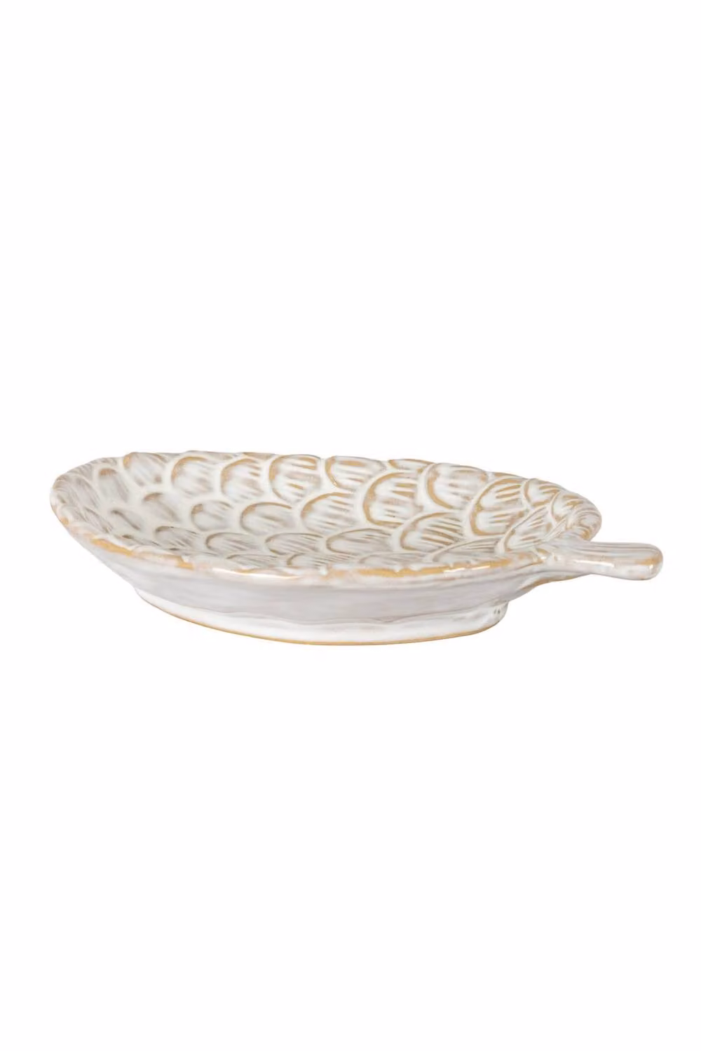 KDMD Alora Ceramic Pinecone Medium Decorative Trinket Dish in White – 2