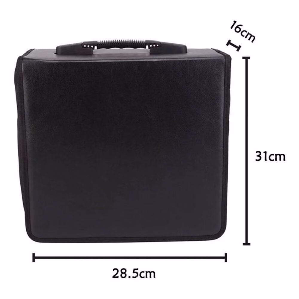 NESTLUNE 128 Disc CD DVD Storage Wallet Album in Black – 2