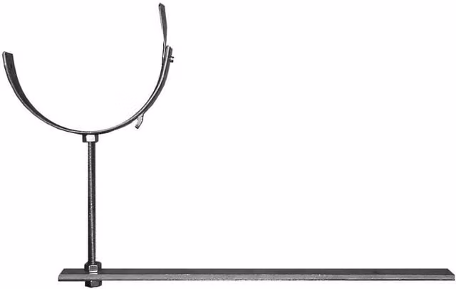 Coppa Gutta Titanium Zinc Half Round Gutter Rise and Fall Bracket in Silver Grey