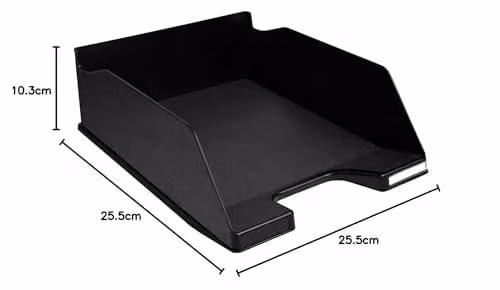 Exacompta Maxi Letter Tray Combo in Black for A4 Documents – 3