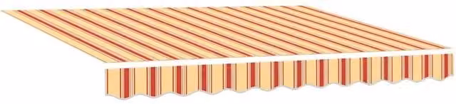 Berkfield Home Replacement Awning Fabric, Multicolour Stripe (Yellow, Orange, White), W/D/H: 350 x 195 x 200 cm