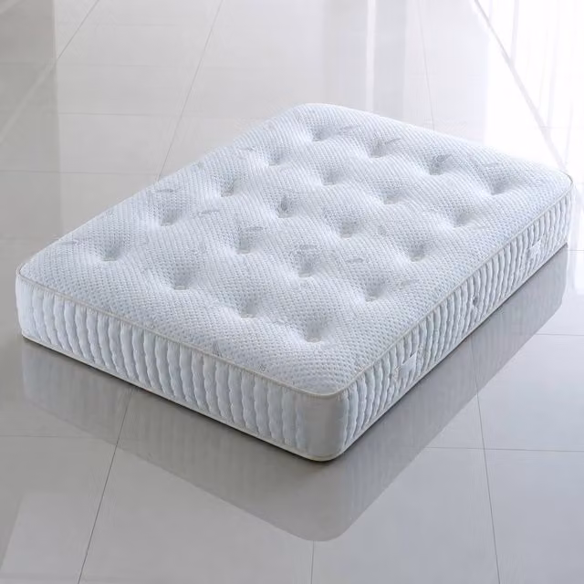 Stratus Interiors Cashmere Luxury Hybrid Spring and Foam Mattress, White, W/D/H: 90 x 200 x 24 cm