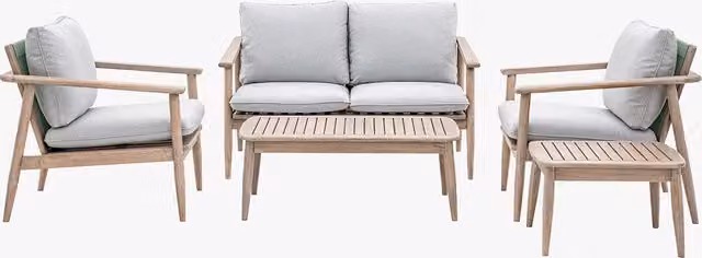 Perch & Parrow Retreat Outdoor Lounge Set in Grey Wood