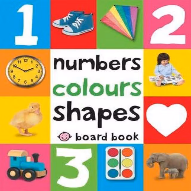 Priddy Books Numbers, Colours and Shapes Board Book in Multicolour