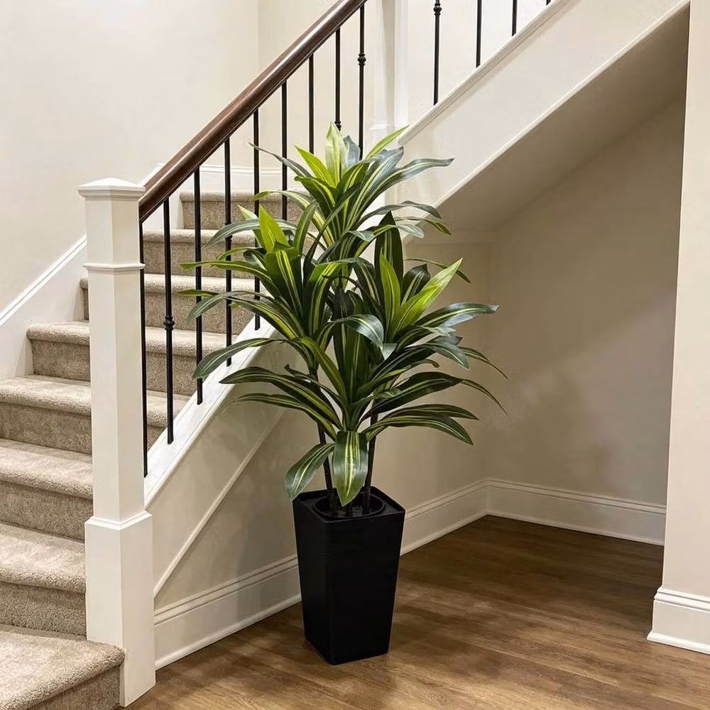VOGREX Artificial Dracaena Tree in Green, Height: 180 cm – 4