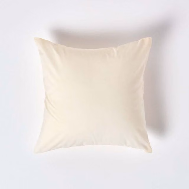 Homescapes 200 Thread Count Egyptian Cotton Percale Housewife Pillowcase in Beige/Yellow, W: 40 cm