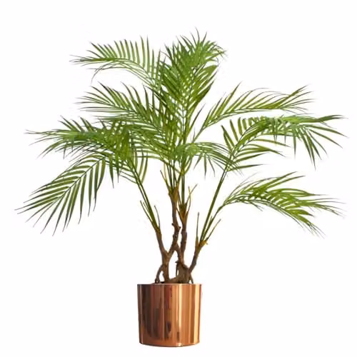 Leaf Design UK Large Realistic Artificial Areca Palm Tree, Green, Height: 90 cm – 1