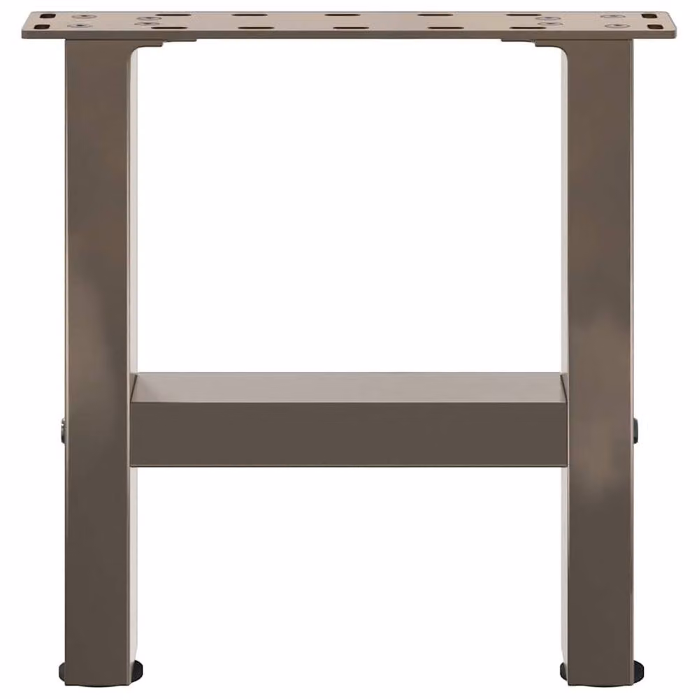 Berkfield Home Steel Coffee Table Legs, Grey, 2 Pieces, H: 40 cm, W: 30.5 cm, D: 30.5 cm – 4