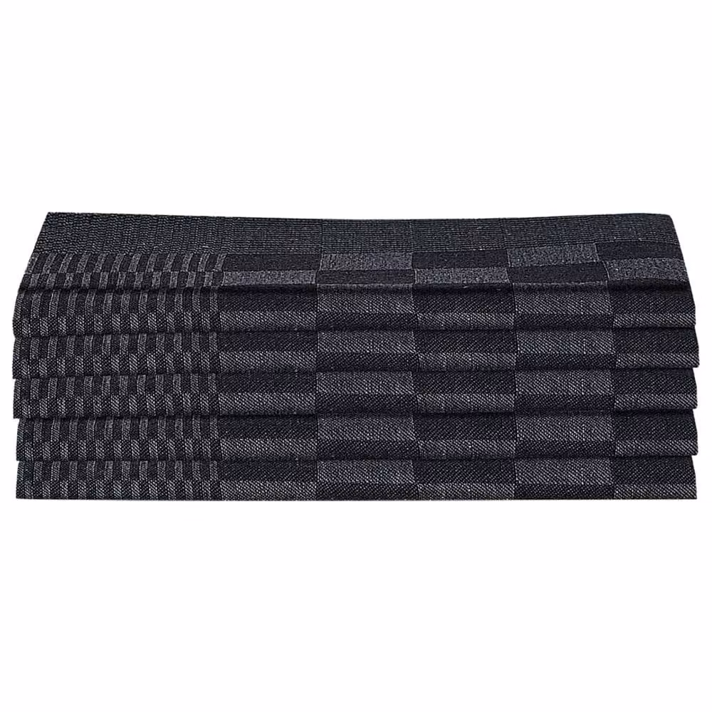 Berkfield Home 10 Piece Cotton Towel Set in Black, Grey and Multicolour – 5
