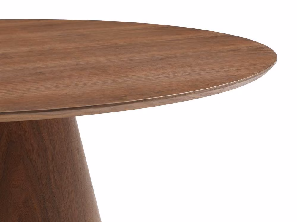 Vente-unique Antaliza Round 4-Seater Dining Table in Walnut Brown, Diameter: 120 cm, Height: 75 cm – 4