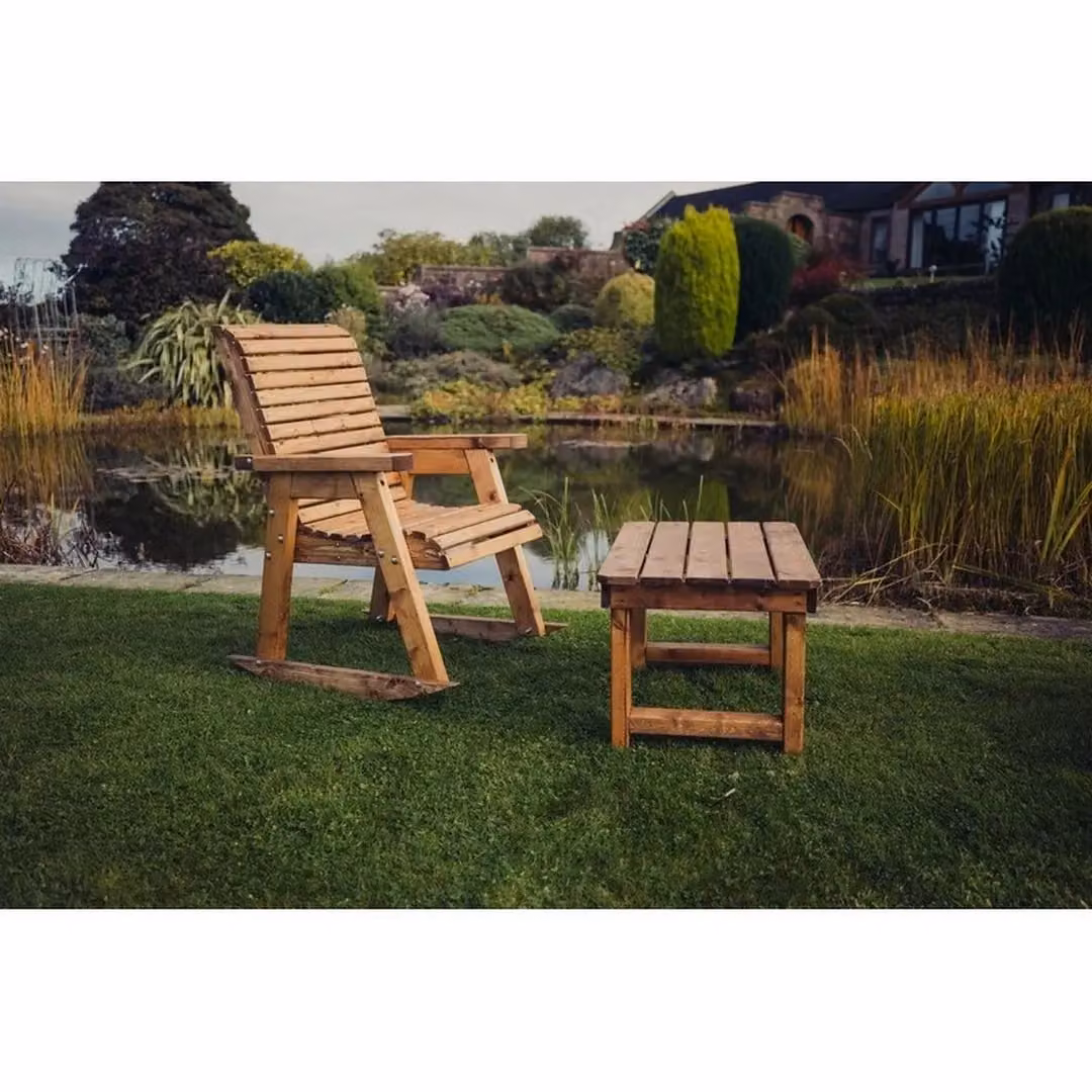 Churnet Valley Garden Furniture Ltd Valley Rocking Chair in Brown Pine Wood – 2