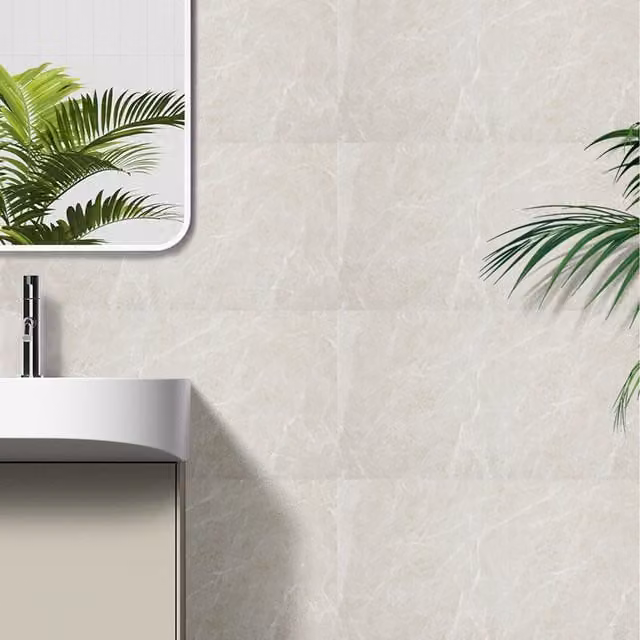 Komore 10-Piece Abstract Modern Marble Wall Stickers, Waterproof and Fire-Resistant, Self-Adhesive, White and Yellow