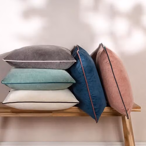 Riva Home Meridian Signature Collection Grey Velvet Square Cushion, 55 x 55 cm – 3