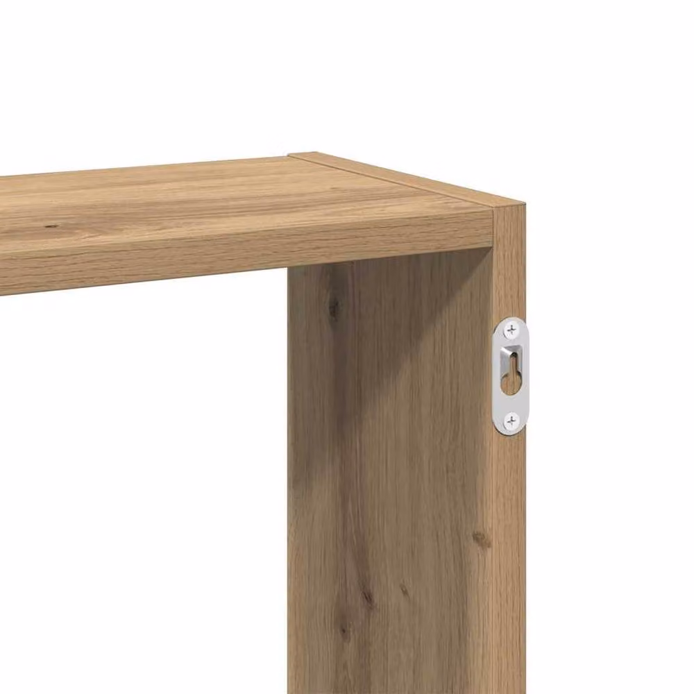 Berkfield Home Artisan Oak Wall Shelf in Brown, W: 159 cm, D: 18 cm, H: 66 cm – 3
