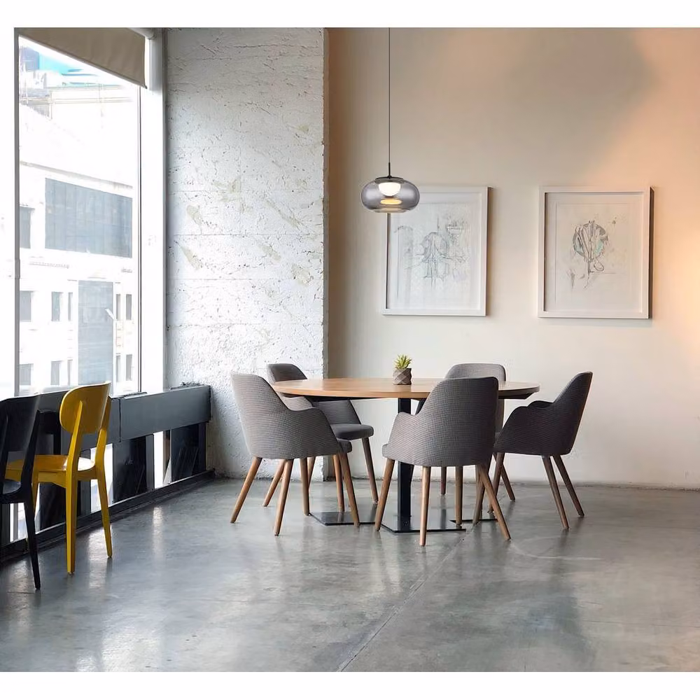 Netlighting Quintara Dome LED Pendant Light with Smoked Glass Shade, Black, Height Adjustable, D: 20 cm, H: 150 cm – 5