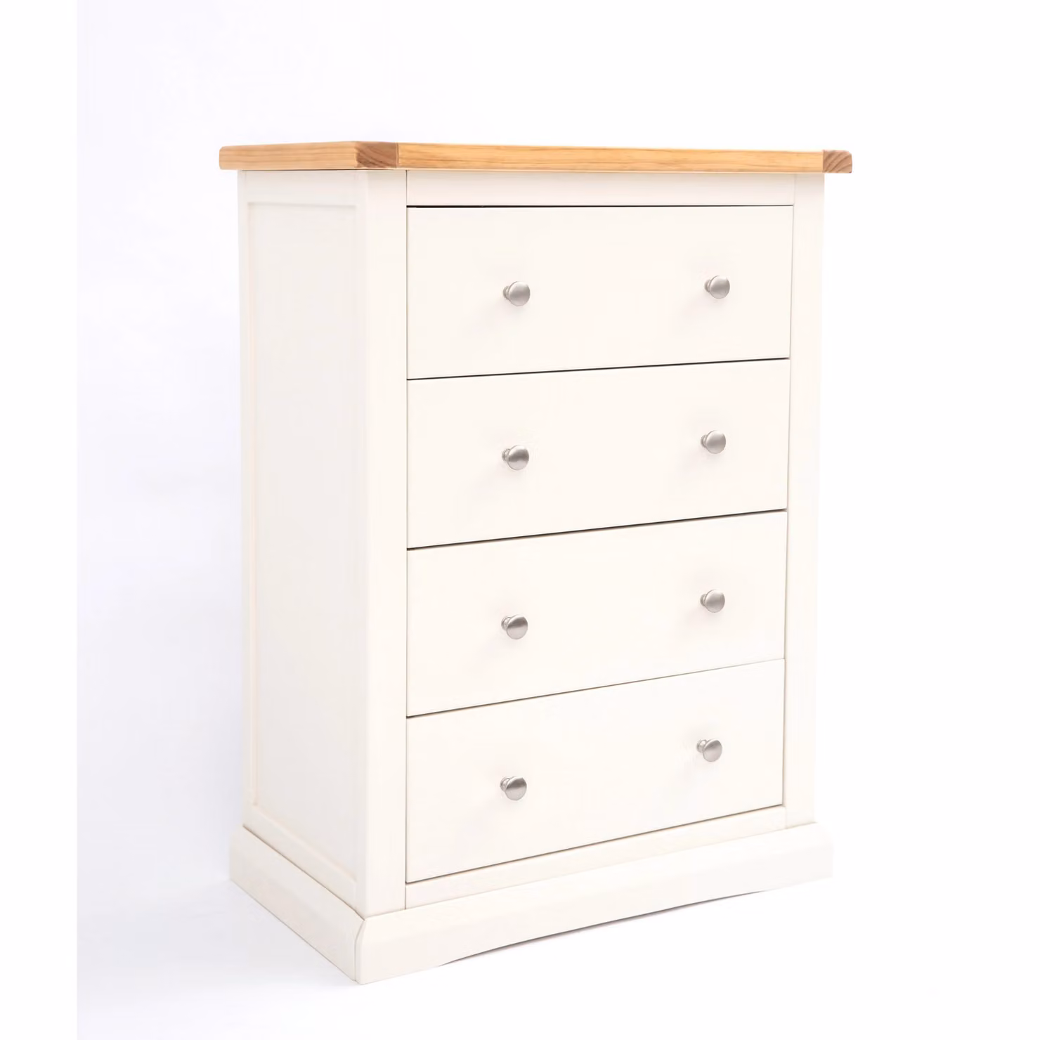 Cabinet Bits Castelli 4 Drawer Petite Chest of Drawers in White Pine with Chrome Knobs – 2