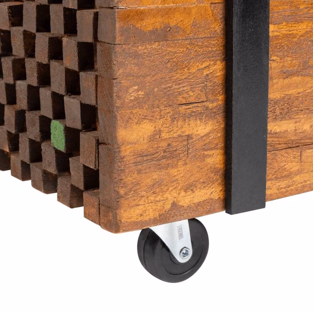 Berkfield Home Teak Side Table in Brown, W/D/H: 60 x 60 x 38 cm – 4