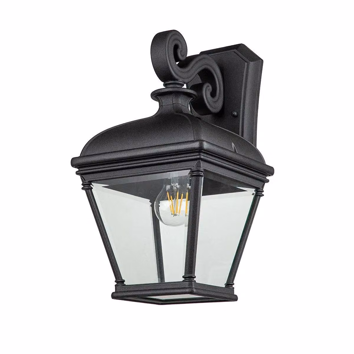 Netlighting Bayview Black Outdoor Wall Lantern with Transparent Glass IP44 – 2