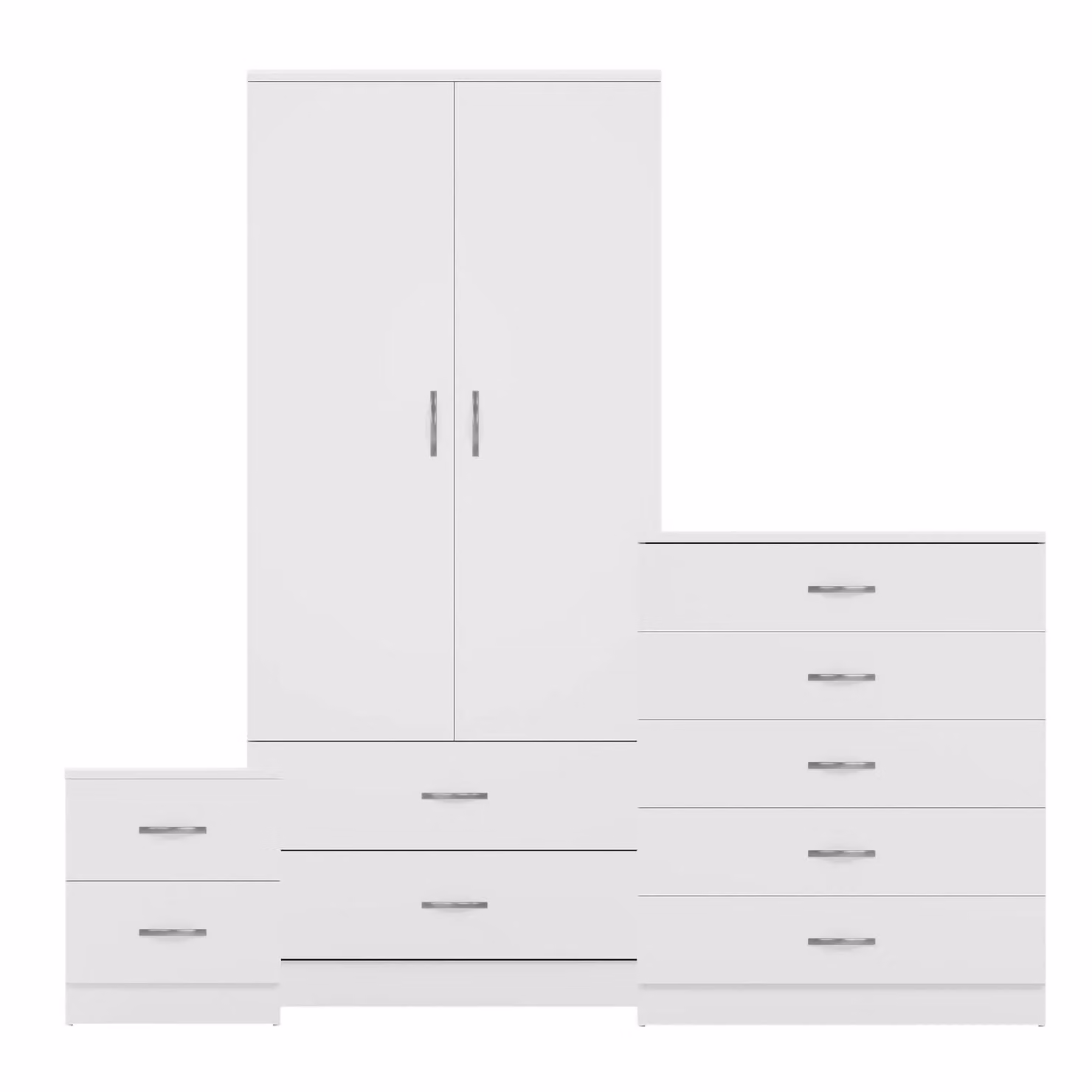 Vida Designs Riano 3 Piece Bedroom Set in White – 2