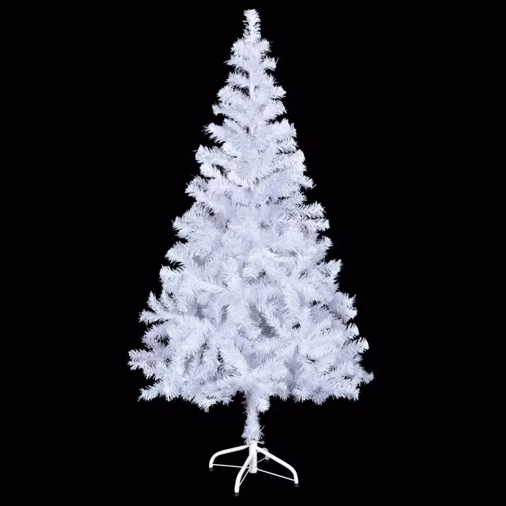Berkfield Home Artificial Pre-lit Christmas Tree with Ball Set, White, Height: 150 cm – 2