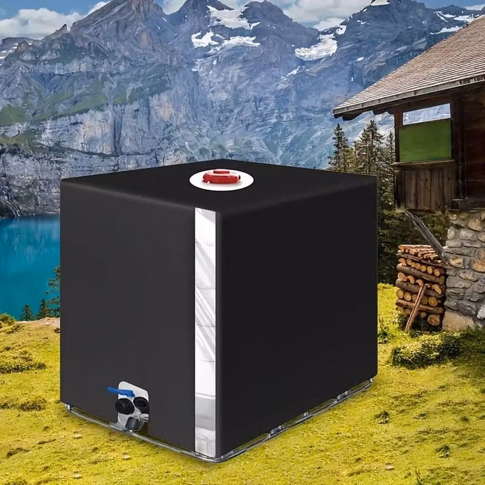 FLAVORA Waterproof Resistant IBC Container Cover in Black, 0.6m2 – 2