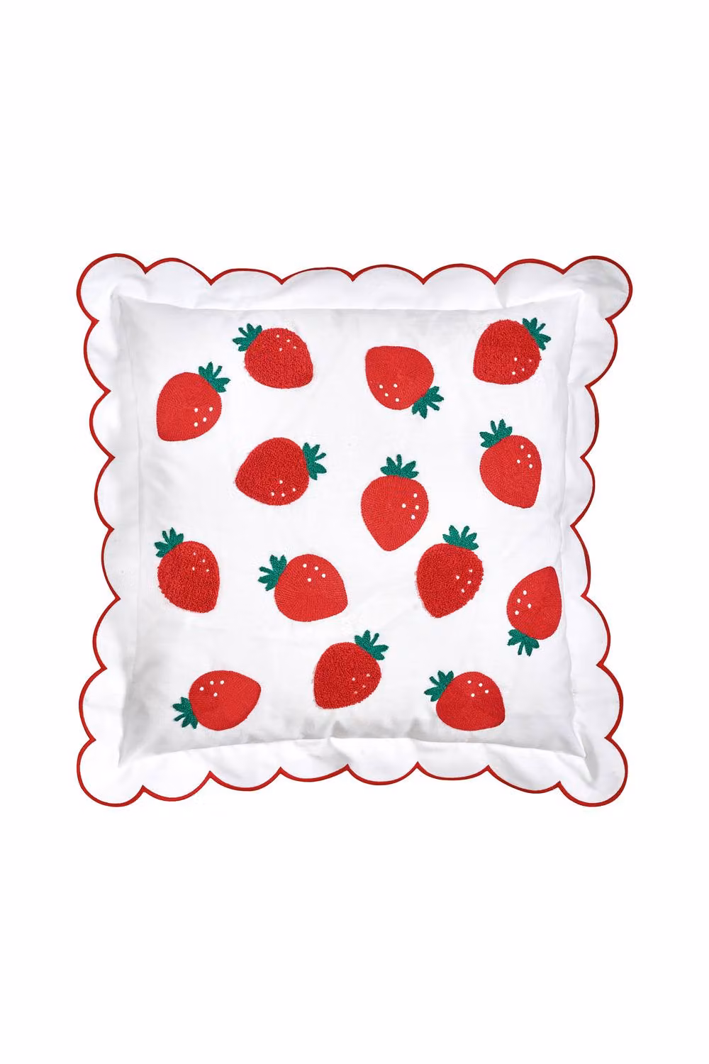 Catherine Lansfield Red and White Floral Square Cushion 45 x 45 cm – 3
