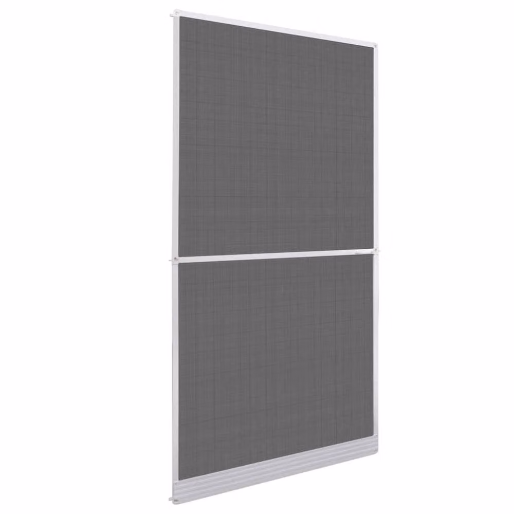 Berkfield Home White Hinged Fibreglass Insect Screen for Doors W: 120 cm, H: 240 cm – 2